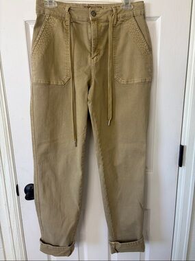 Judy Blue Olive Khaki Drawstring Jeans